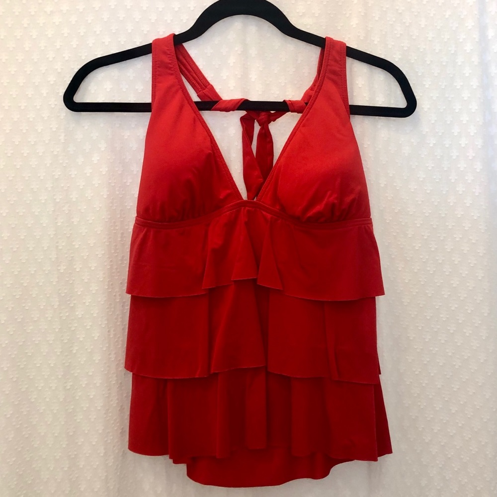 Kenneth Cole Ruffled Tankini Swimsuit